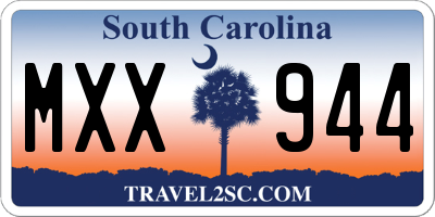 SC license plate MXX944