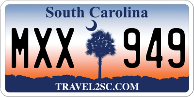 SC license plate MXX949