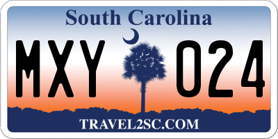 SC license plate MXY024