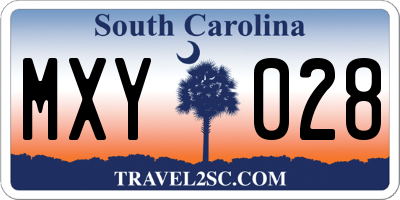 SC license plate MXY028