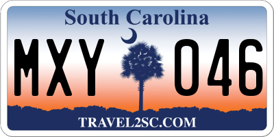 SC license plate MXY046