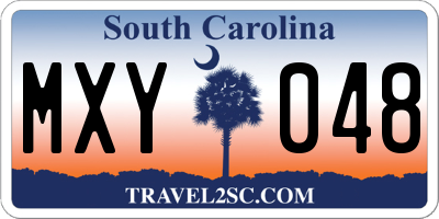 SC license plate MXY048