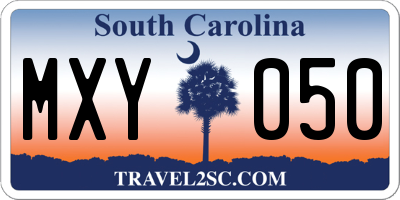 SC license plate MXY050