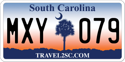 SC license plate MXY079