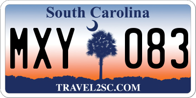 SC license plate MXY083