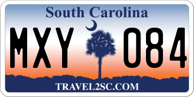 SC license plate MXY084