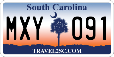 SC license plate MXY091