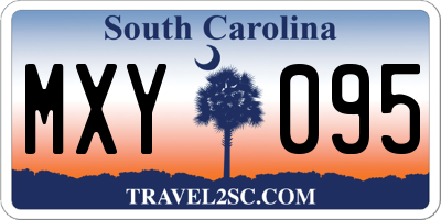 SC license plate MXY095