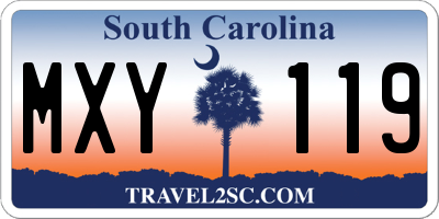 SC license plate MXY119