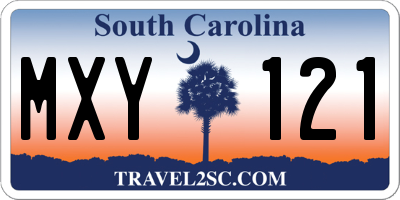 SC license plate MXY121