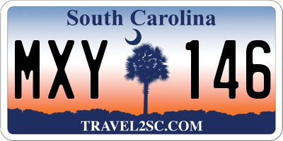 SC license plate MXY146