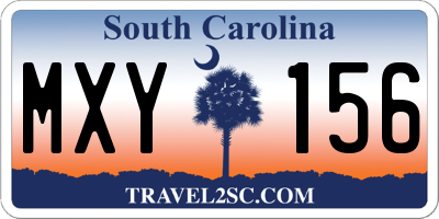 SC license plate MXY156