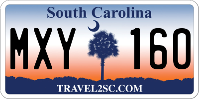 SC license plate MXY160