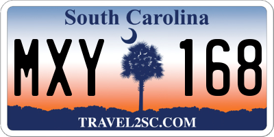 SC license plate MXY168