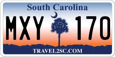 SC license plate MXY170
