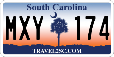 SC license plate MXY174