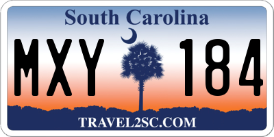 SC license plate MXY184
