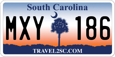 SC license plate MXY186