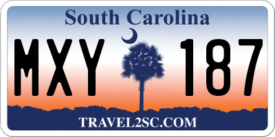 SC license plate MXY187