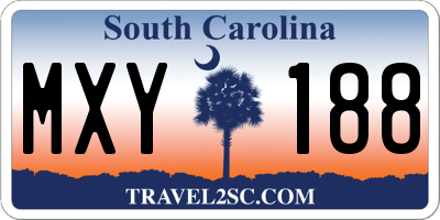 SC license plate MXY188