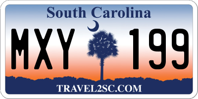 SC license plate MXY199