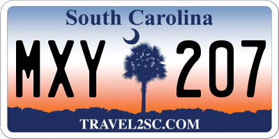 SC license plate MXY207