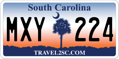 SC license plate MXY224