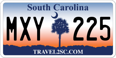 SC license plate MXY225