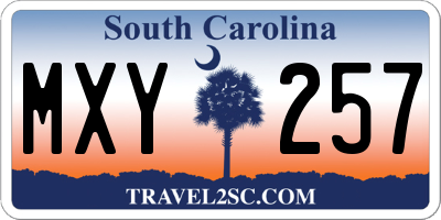 SC license plate MXY257