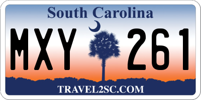 SC license plate MXY261