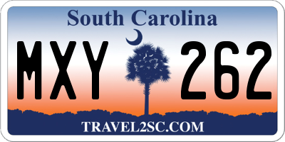 SC license plate MXY262