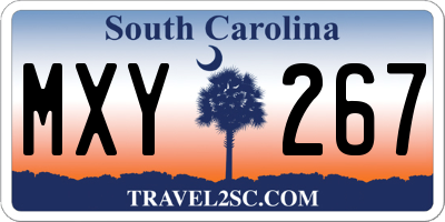 SC license plate MXY267