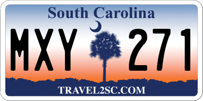 SC license plate MXY271
