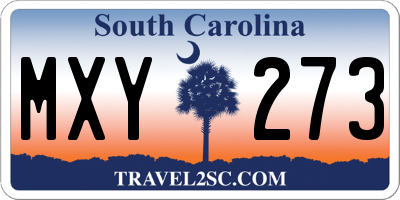 SC license plate MXY273