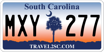 SC license plate MXY277