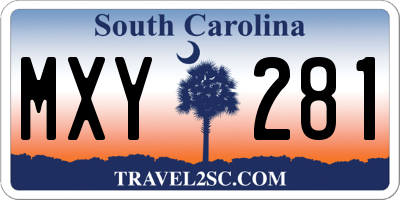 SC license plate MXY281