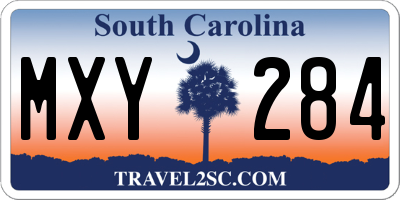 SC license plate MXY284