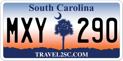 SC license plate MXY290
