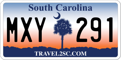SC license plate MXY291