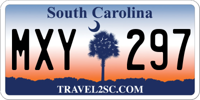 SC license plate MXY297