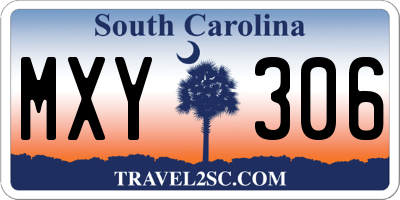 SC license plate MXY306