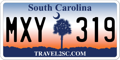 SC license plate MXY319