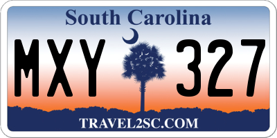 SC license plate MXY327