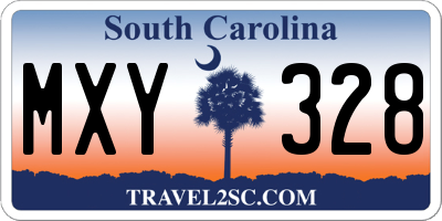 SC license plate MXY328