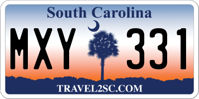 SC license plate MXY331