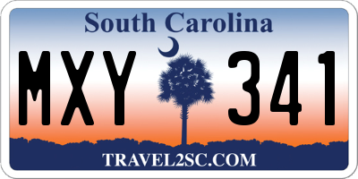SC license plate MXY341