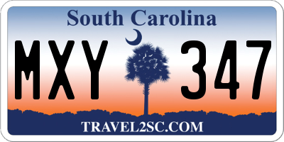 SC license plate MXY347