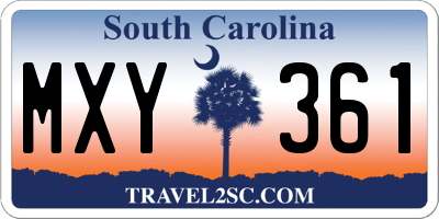 SC license plate MXY361