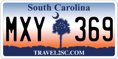 SC license plate MXY369