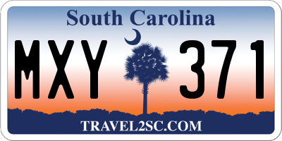 SC license plate MXY371